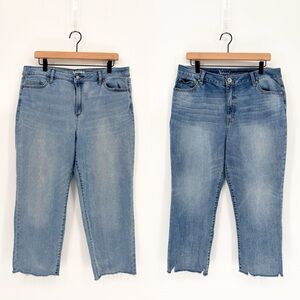 Bundle of Denim Straight Leg Crop Jeans Size 16